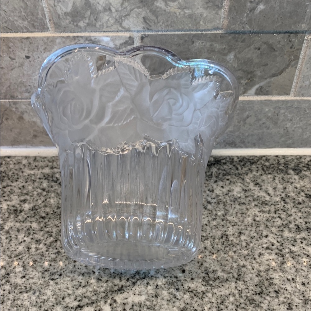 Mikasa Frosted Glass Vase